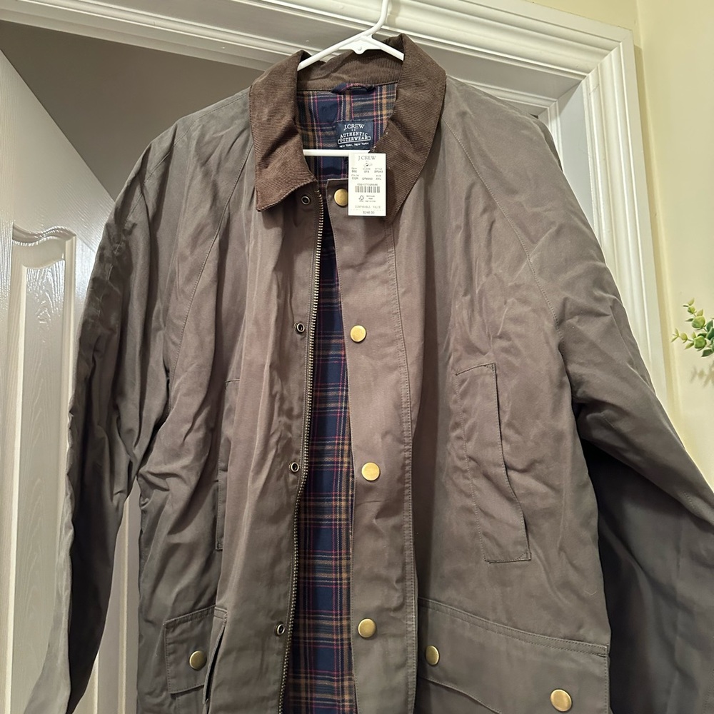Men’s Brown J Crew Jacket. Size XXL. New with tags. Barn jacket style.
